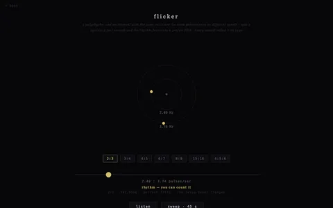 flicker — interface