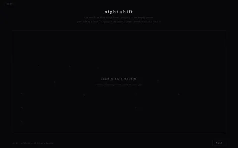 night shift — interface