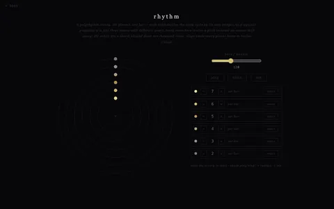 rhythm — interface
