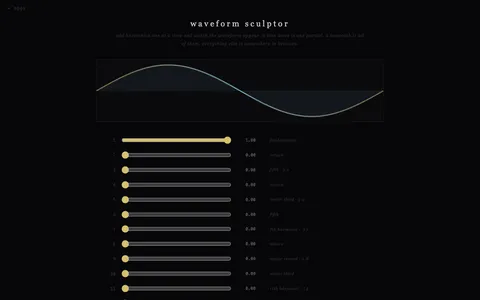 waveform sculptor — interface
