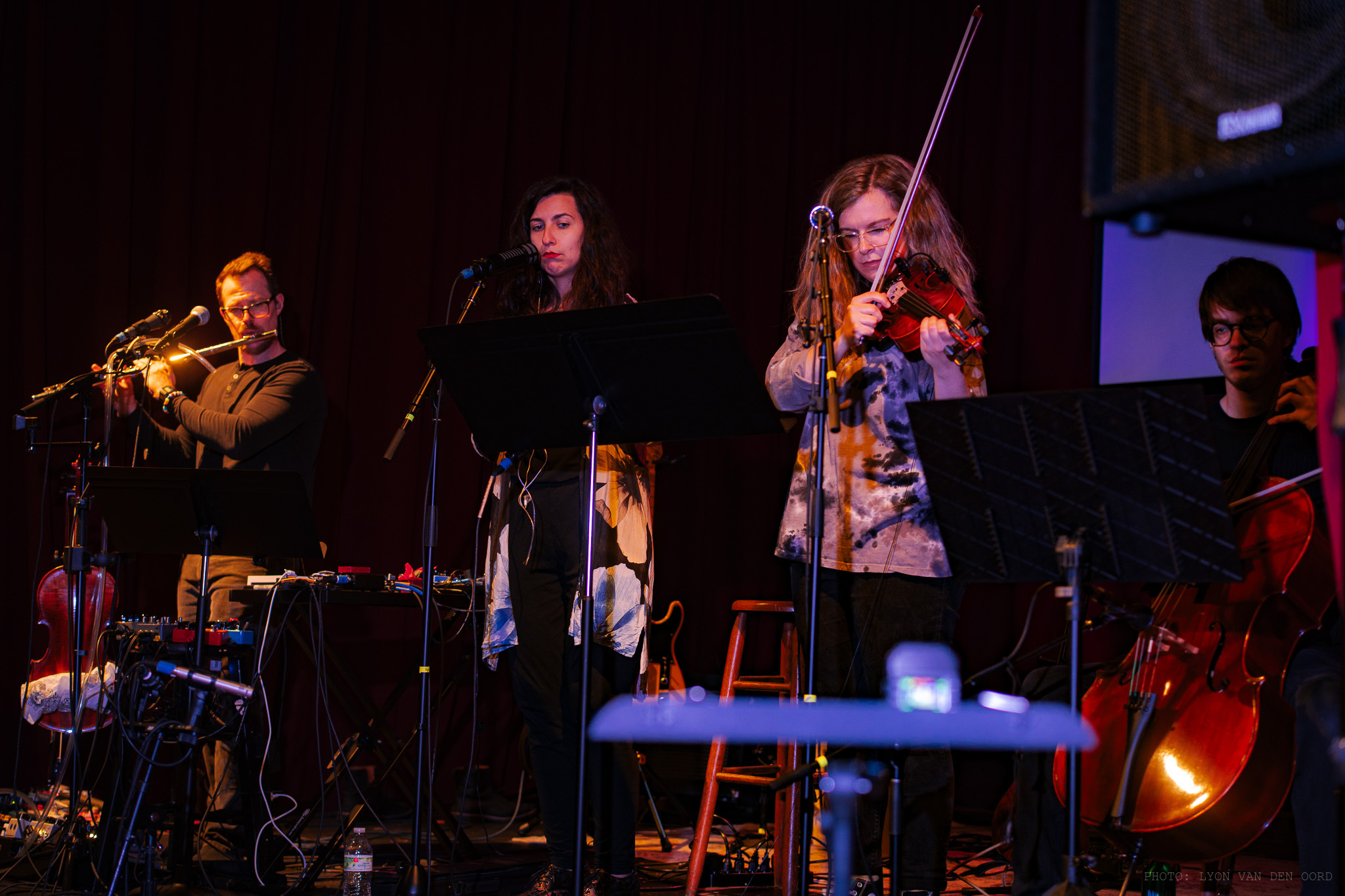 David Carlton Adams on flute at Le Mondo with SALLT, January 2026
