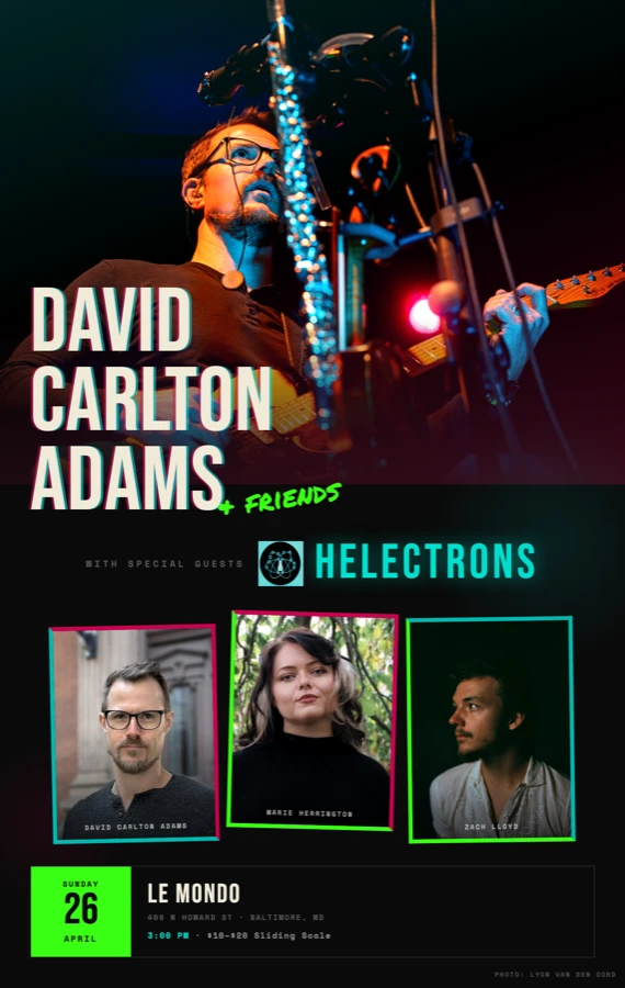 Poster for the April 26, 2026 show at Le Mondo